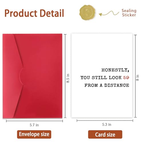 Funny 60th Birthday Card – Humorous Gift for Men & Women
