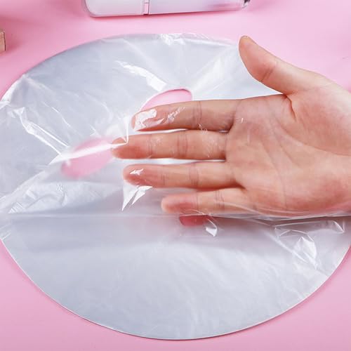 Borsicge 400-Pack Disposable Facial Mask Sheets Clear Plastic DIY Wrap