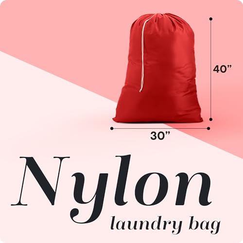 Handy Laundry XL Nylon Laundry Bag with Locking Drawstring, 30" x 40" (2-Pack)