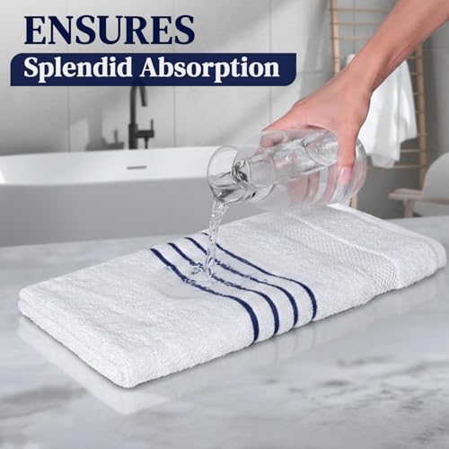 Hzesyd Oversized Turkish Cotton Hand Towel - 20x39 Inch White Luxury Towel
