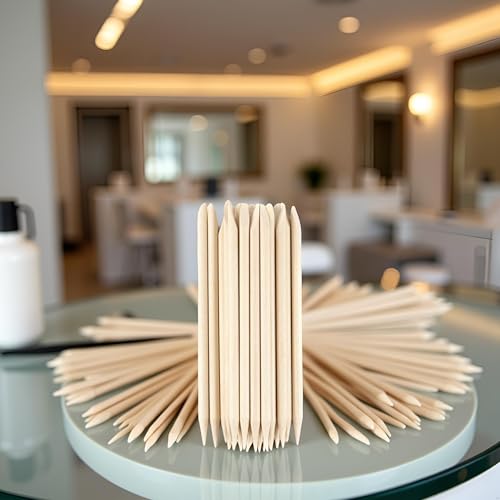Wooden Cuticle Pusher 20-Piece Set Double-Sided Nail Sticks for Manicure
