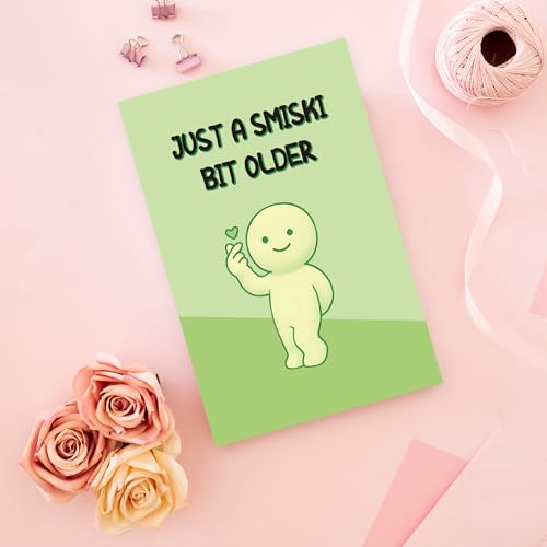 Smiski Birthday Card - Just A Smiski Bit Older Heart Hands (XQ-49)