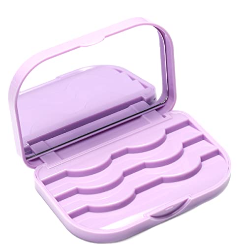 JYHi Portable False Eyelash Storage Case with Mirror - Holds 3 Pairs