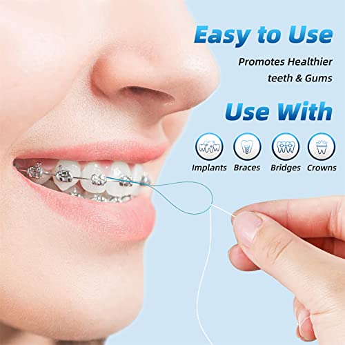 Kuvvfe Floss Threaders for Braces, Bridges and Implants 200 Count