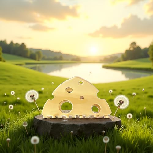 Cute Cheese Acetate Hair Claw Clip Yellow Hollow Shark Hair Clip