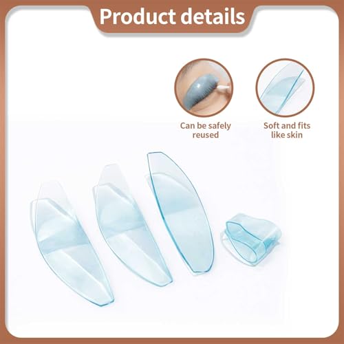 Silicone Lash Lift Shields - 2 Pairs Ultra-Thin Glueless Eyelash Perming Pads (Blue)