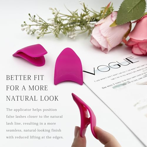 False Eyelash Applicator Tool 2 Pack Pink Soft Tip Lash Clip for Beginners