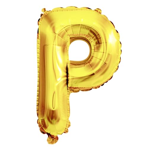 Joycard 40 Inch Large Gold Letter P Foil Balloon for Parties & Birthdays