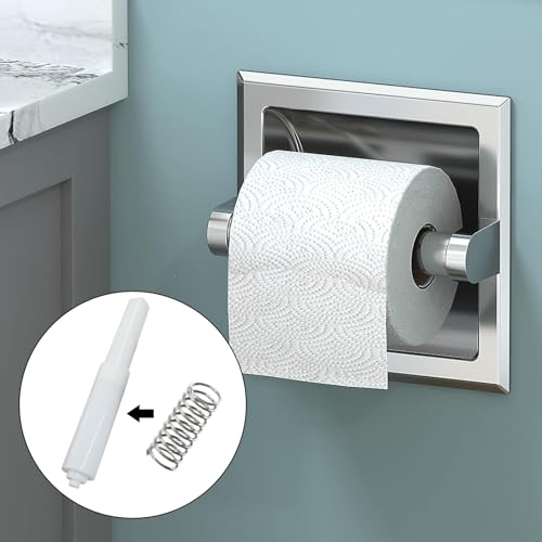 Moicstiy 2 Pack Toilet Paper Holder Spring Rod Replacement - Fits Standard Sizes