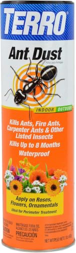 Terro Ant Dust Powder Killer - 1 lb (Pack of 12) - Waterproof Formula, 8 Months Protection, Kills Ants & Insects