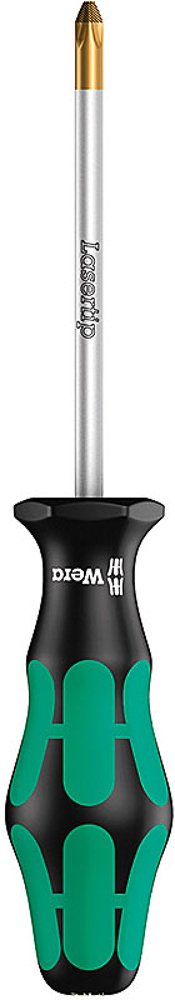 Wera Kraftform Plus 350 PH Phillips Screwdriver - Lasertip PH 2 Head, 4" Blade Length