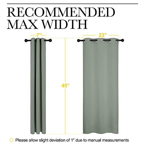NICETOWN Greyish Green Blackout Curtain Panels, 29" x 45" (Pair)