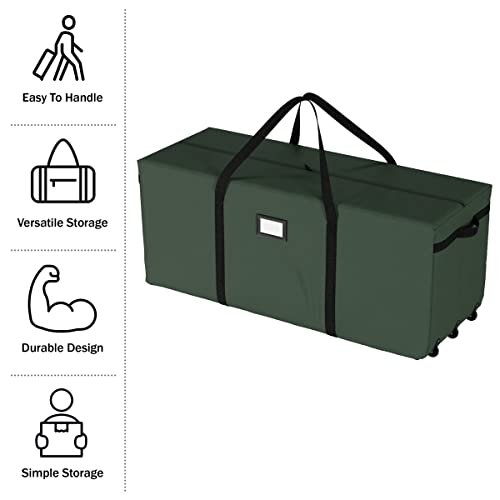Christmas Tree Storage Bag with Wheels - Green, 59 x 21.75 x 24.5 Inches