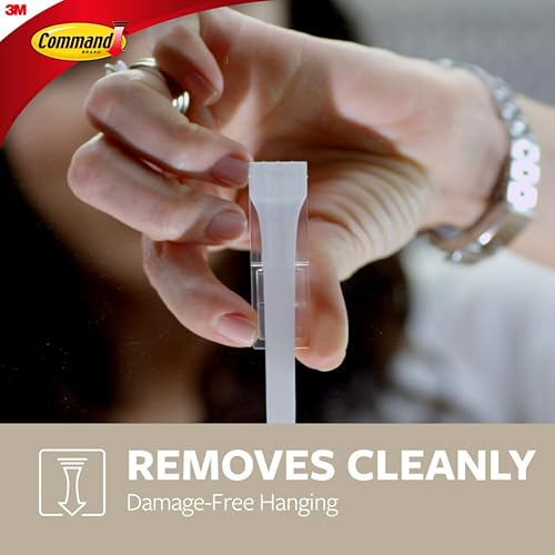3M Command 8-Inch Key Rail with 4 Hooks - Damage-Free Wall Organizer
