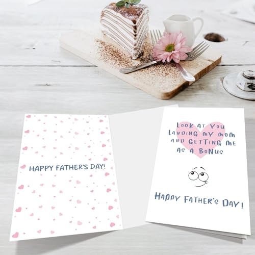 Funny Father's Day Card for Stepdad - 4x6 Card with Envelope