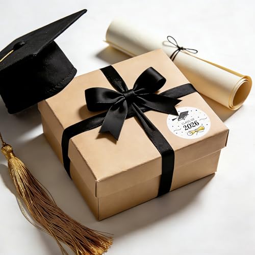 Gold Graduation Stickers 2026 - 120PCS Self-Adhesive Cap Labels