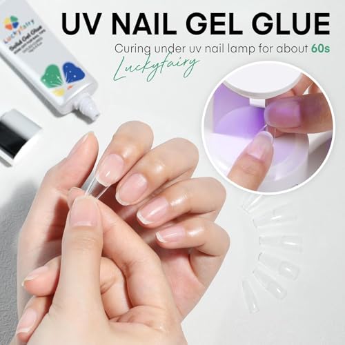 Luckyfairy 40ml Solid Gel Nail Glue for Press On Acrylic Nails