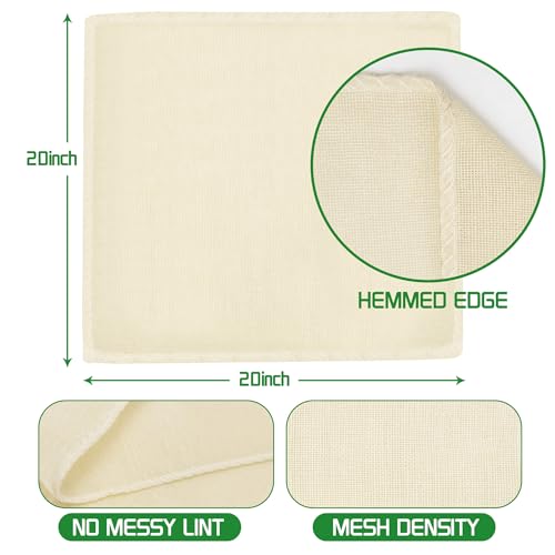 10 Pcs Unbleached 20x20 Inch Cheese Cloth for Straining, Reusable Kitchen Tool (Variation of THIS listing)
