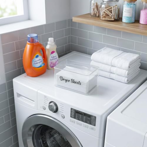 VOTLEVT Clear Dryer Sheet Holder & Tissue Dispenser for Laundry Room