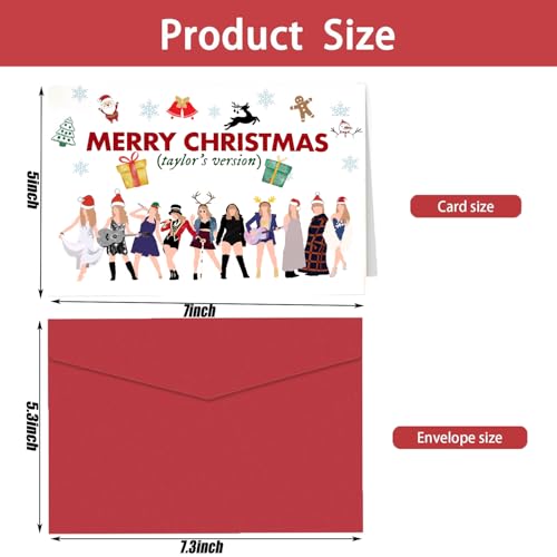 Singer Fan Christmas Card with Envelope - Funny Foldable Design