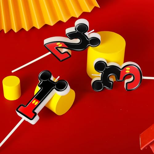 Cartoon Red and Black Number 2 Birthday Candle - 2.76 Inch