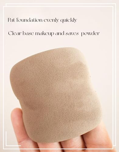 5-Piece Square Makeup Foundation Sponges, Reusable Non-Latex Air Cushion Puffs for Wet and Dry Use