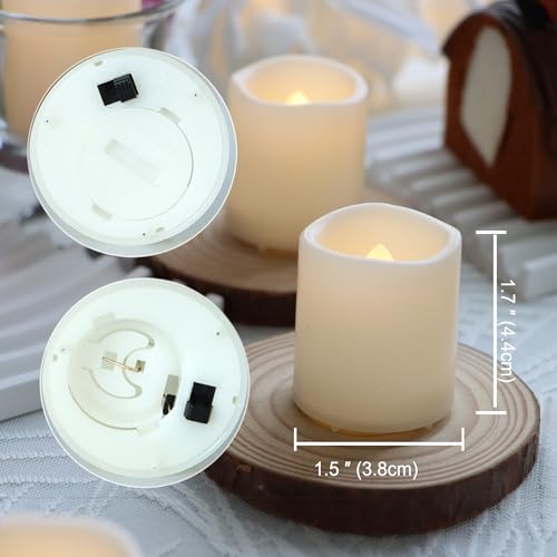 12-Pack Battery Operated Flameless LED Votive Candles - Warm White