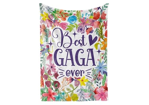 50x65 Inch Gaga Gift Blanket for Grandma Flannel Throw - Best Gaga Ever
