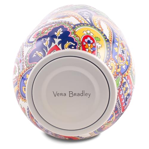 Insulated Wine Tumbler, 12 Ounce Travel Cup, Stainless Steel Tumbler with Lid (Harbor Paisley)