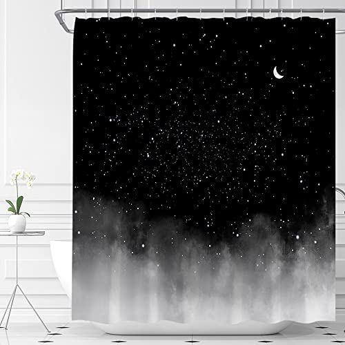 Galaxy Starry Sky Shower Curtain 72 x 72 Inch - Cosmic Bathroom Decor