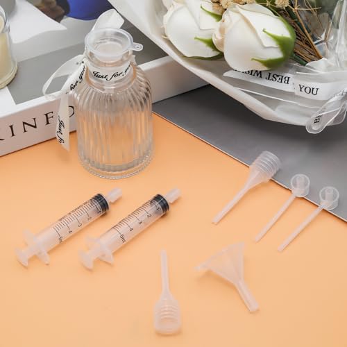 8-Piece Perfume Refill Kit with Funnel, Pump and Dropper - Clear