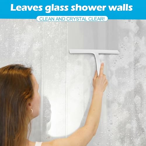 Silicone Shower Squeegee for Streak-Free Glass & Mirrors