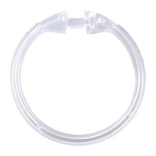 Rocky Mountain Goods Clear Plastic Shower Curtain Rings - 12 Pack