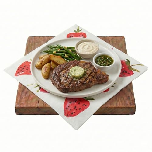 Strawberry Design 3-Ply Luncheon Napkins - 20 Pack