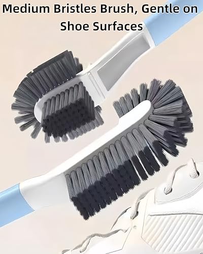 Blue Cleaning Brush Set - 3PCS Shoe & Laundry Scrub Brushes