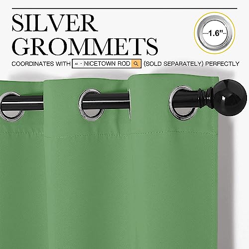 NICETOWN Forest Green Blackout Curtains, 34x45 Inch, 2 Panels