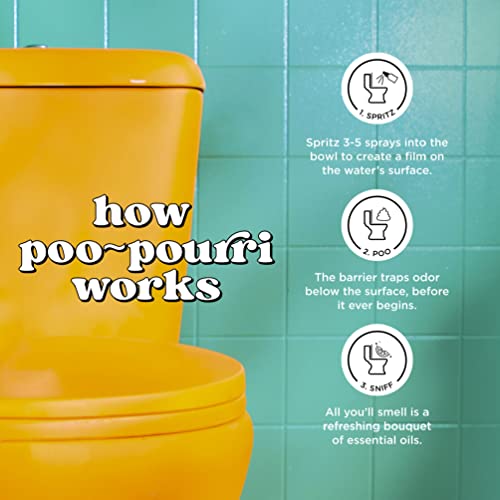 Poo-Pourri Bamboo Rain Toilet Spray Set, 2 Pack, Natural Bathroom Odor Eliminator