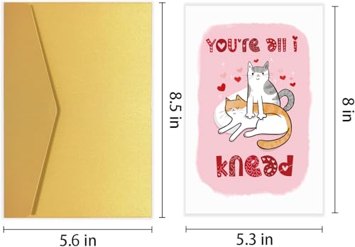 Cute Cat Pun Anniversary Card for Cat Lovers - 8x5.3 in