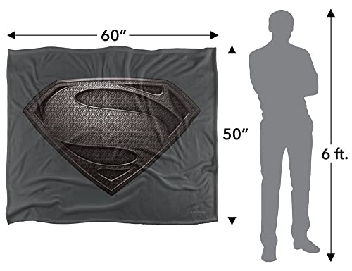 Superman Man of Steel Silky Touch Throw Blanket 50x60 - Desaturated Variant