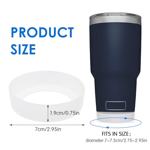 4 PCS Silicone Boot for 20 oz 30 oz, Silicone Tumbler Boot Sleeve Non-Slip Heat-Resistant Water Bottle Boot for Coffee Mug Cup