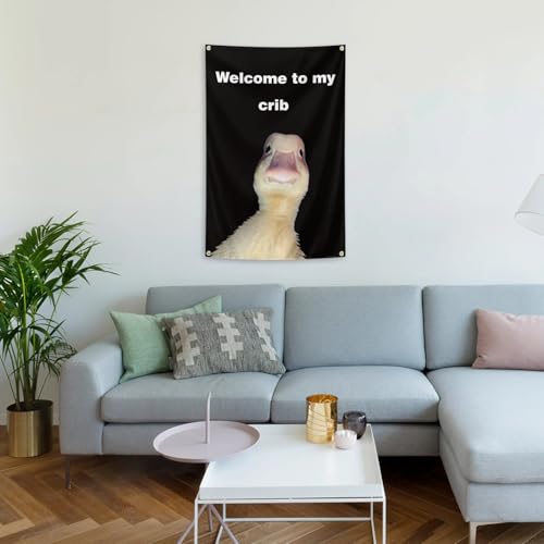 Funny Dorm Room Flag 2x3 Feet with Brass Grommets Indoor Outdoor Wall Decor