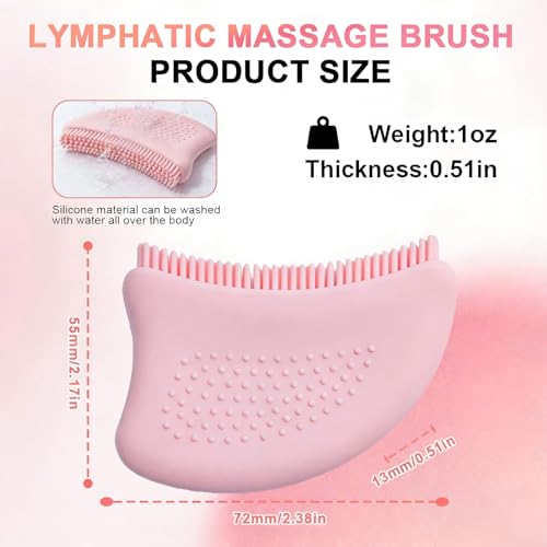 Silicone Lymphatic Face Brush & Gua Sha Tool for Contour and Puffiness