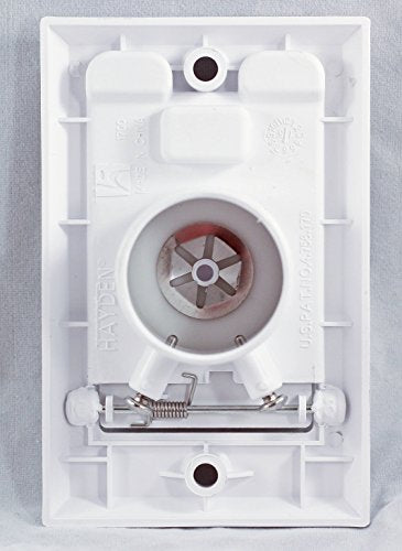 Hayden Central Vacuum Wall Inlet - White Square Low Voltage Valve