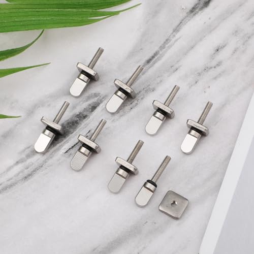 316 Stainless Steel Fin Screws, No Tool Surfboard Fin Screws with O Rings Paddle Board Fin Replacement for SUP Paddleboard Longboard Surfing Accessories