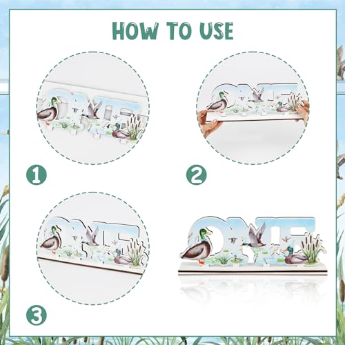 Mallard Duck Table Centerpiece for 1st Birthday Party