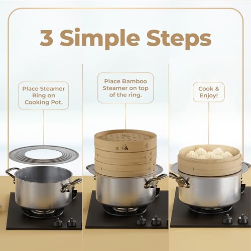 Prime Home Direct Stainless Steel Steamer Ring for Bamboo Baskets