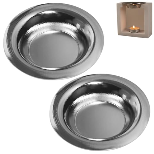 Spero 2-Pack Metal Wax Warmer Replacement Dishes for Electric Oil & Tart Warmers