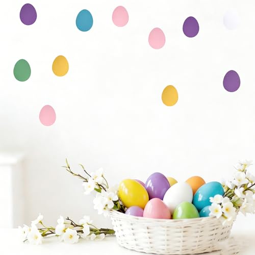 60 Pcs Easter Egg Paper Cutouts for DIY Crafts & Decor
