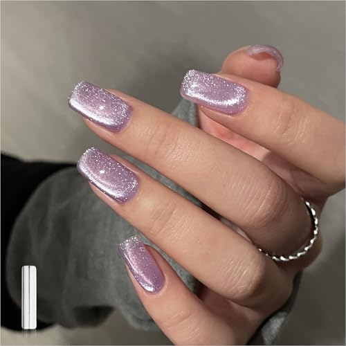 GAOY Jelly Purple Cat Eye Gel Nail Polish 16ml with Magnet