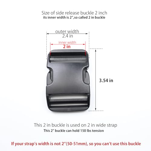 Heavy Duty Plastic Side Release Buckles & Strap Clips Replacement